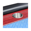 Premium 96" Poker Table With Speed Cloth And Wooden Texture Racetrack For 10 Players (SAK75023)