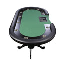 96-Inch Premium 10-Player Poker Table With Cup Holders And Chip Tray (SAK16495)