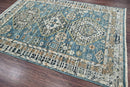 6x9 Blue LoomBloom Hand Knotted Arts & Crafts Oushak 100% Wool Oriental Area Rug