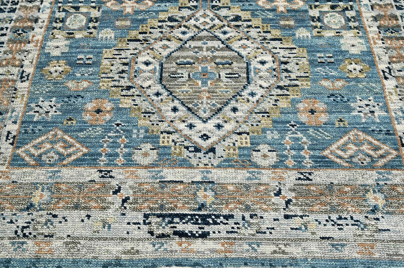 6x9 Blue LoomBloom Hand Knotted Arts & Crafts Oushak 100% Wool Oriental Area Rug