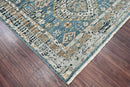 6x9 Blue LoomBloom Hand Knotted Arts & Crafts Oushak 100% Wool Oriental Area Rug