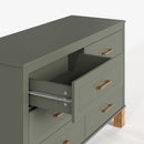 6-Drawer Double Dresser in Olive by HouseOfZazla
