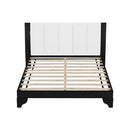 Queen Size Bed Frame in Black & White Pine by HouseOfZazla