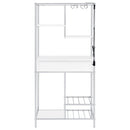 Draper - 5 Shelf LED Wine Cabinet With Pull Out Drawer - Gloss White by HouseOfZazla