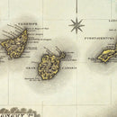 Vintage Map of Canary Islands, 1823