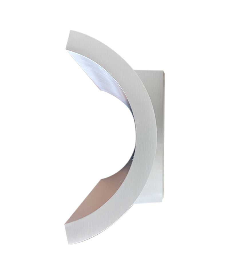 Alumilux Diverge 5"H 2-Light LED Outdoor Wall Sconce Light Fixture Satin Aluminum Finish by ET2