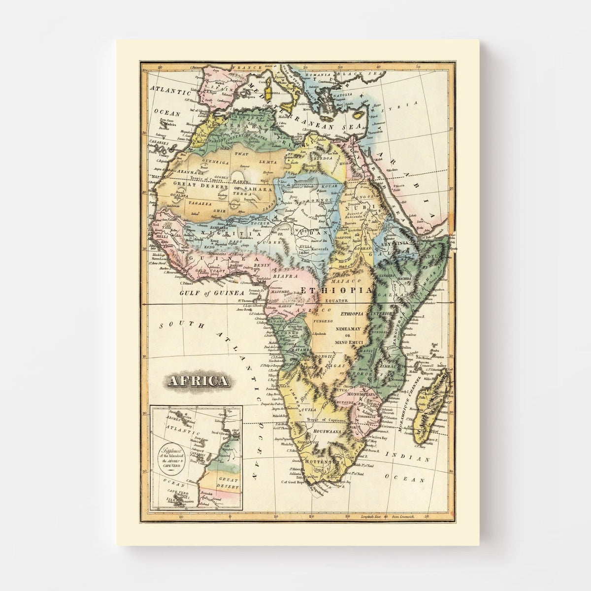 Vintage Africa Map 1823, photo 4 of 5