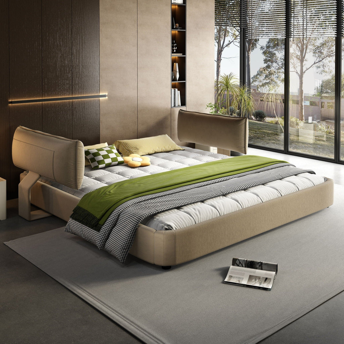 Cloud Bed Frame With Oversized Padded Movable Headboard, photo 9 of 12