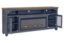 Fireplace TV Stand For TVs Up To 95" - Blue by HouseOfZazla