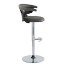Gardenia - Contemporary Adjustable Barstool & Swivel, Rounded T Footrest (Set of 2) by HouseOfZazla