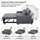 Pull-Out 2 Seat Modern Sleeper Sofa With 2 Throw Pillows And USB Ports