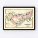 Vintage Map of China 1823