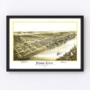 Vintage Map of Ford City, Pennsylvania 1896