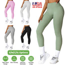 Women\'s High Waist Workout Leggings Tummy Control Compression Yoga Tight Pants Gym Pants Athletic Running Leggings with 25In Inseam No Front Seam