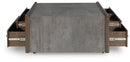 Kallenny - Square Cocktail Table - Brown / Gray