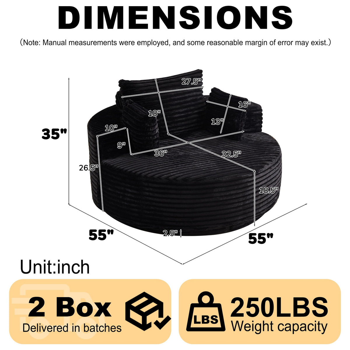 Swivel Chair With 360° Rotation For Living Room, photo 38 of 40