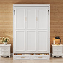 Full Size Murphy Bed With 2 Drawers - Beige by Unique Piece Furniture