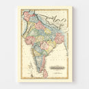 Vintage Map of India 1823