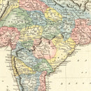 Vintage Map of India 1823