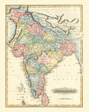 Vintage Map of India 1823