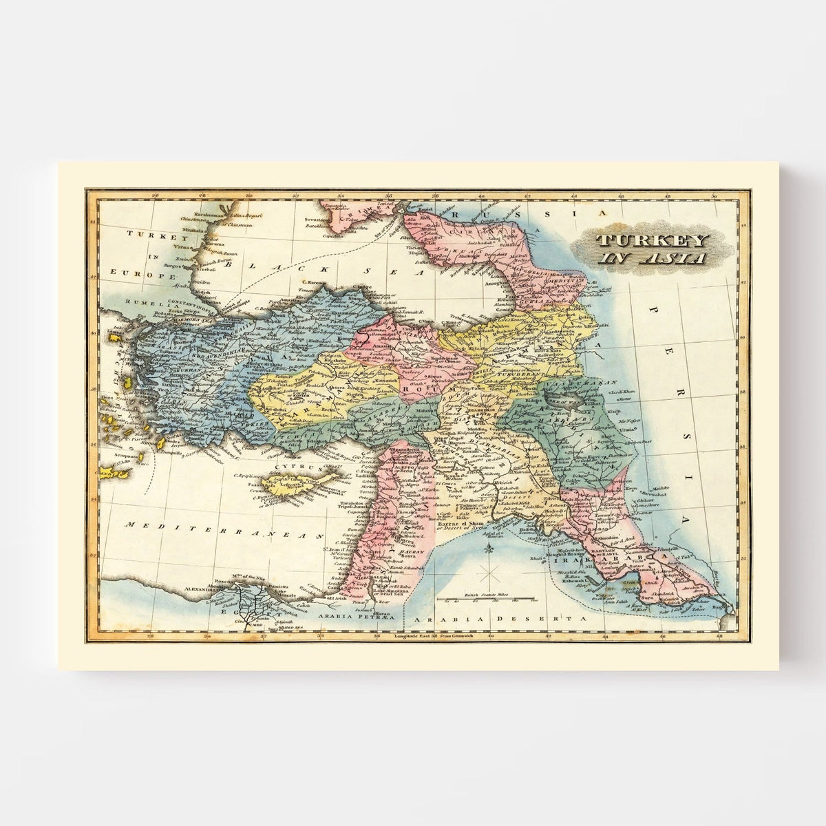 Vintage Map of Turkey 1823, photo 4 of 5