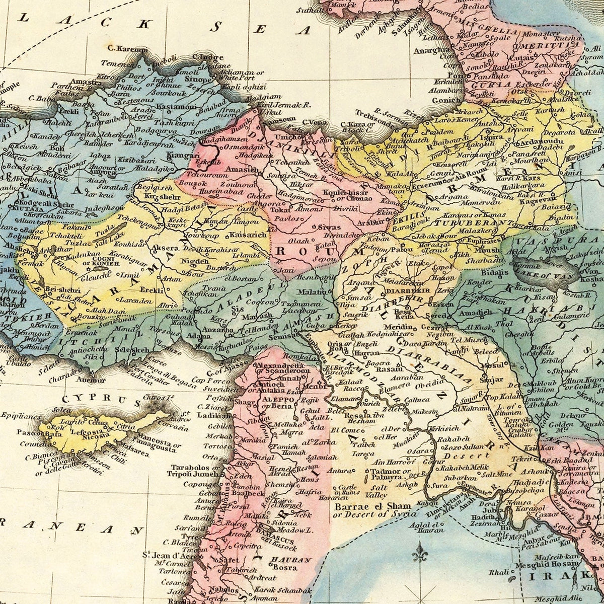 Vintage Map of Turkey 1823, photo 2 of 5