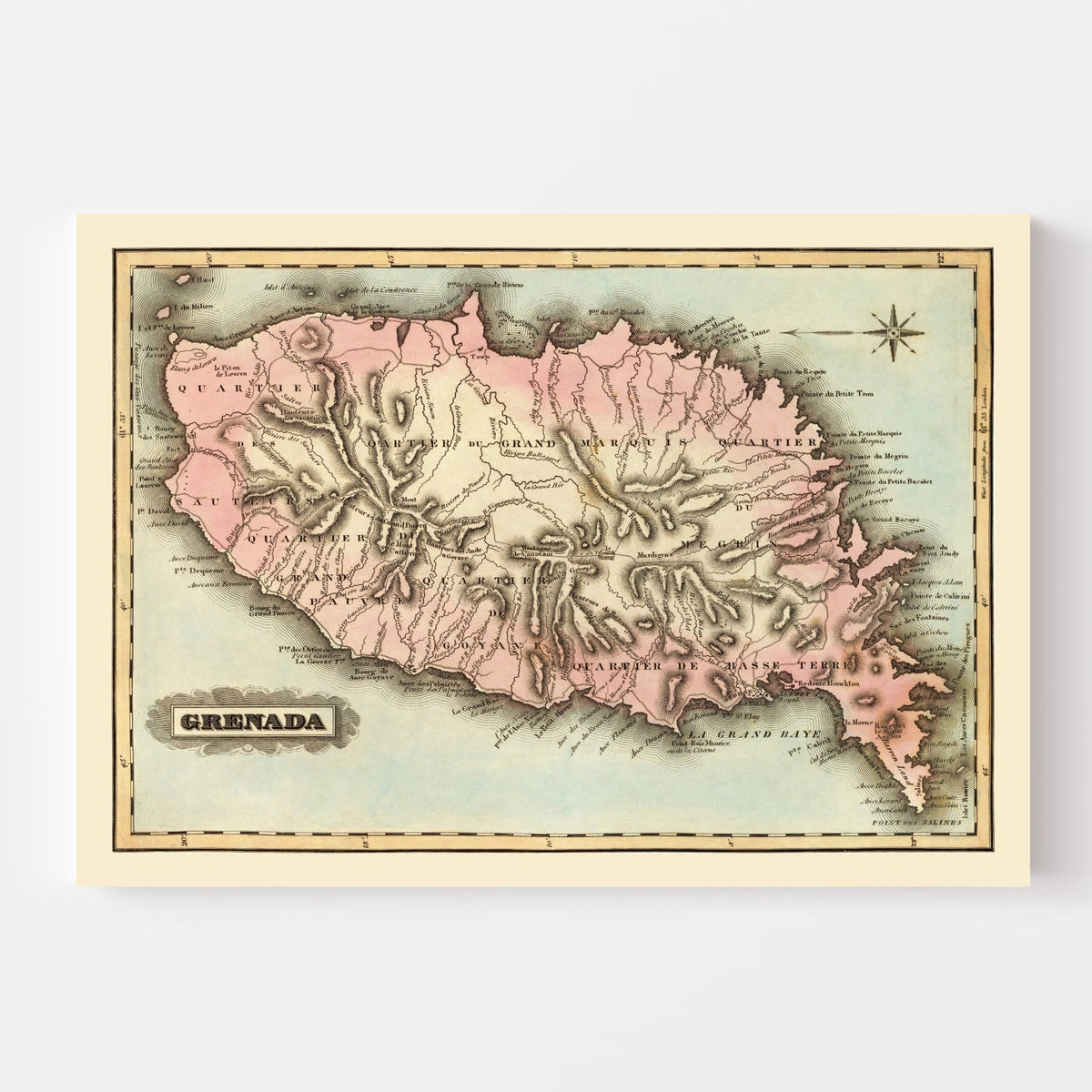 Vintage Map of Grenada 1823, photo 4 of 5