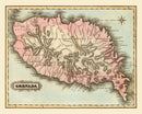 Vintage Map of Grenada 1823