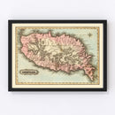 Vintage Map of Grenada 1823