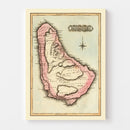 Vintage Map of Barbados 1823