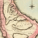 Vintage Map of Barbados 1823