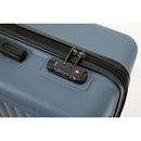 3 Piece Luggage Sets ABS Lightweight Suitcase with Two Hooks, Spinner Wheels, TSA Lock, (20/24/28) Blue