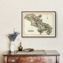 Vintage Map of Martinico, 1823