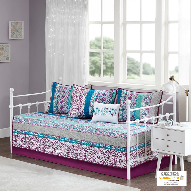 Joni 6 Piece Boho Reversible Daybed Set