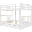 Bunk Bed With Ladders And 2 Storage Drawers by Unique Piece Furniture
