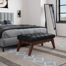 Draper - Upholstered Mid Century Tufted Ottoman Bench by HouseOfZazla