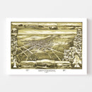 Vintage Map of Gettysburg, Pennsylvania 1888