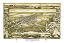 Vintage Map of Gettysburg, Pennsylvania 1888