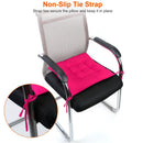 4-Pack Square Chair Cushions – 17.7"x17.7", Tie-On, Soft Pads for Home, Office, Travel