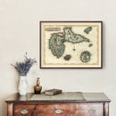 Vintage Map of Guadaloupe, 1823