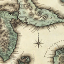 Vintage Map of Guadaloupe, 1823