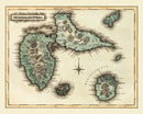 Vintage Map of Guadaloupe, 1823