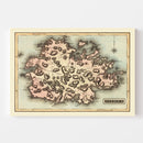 Vintage Map of Antigua, 1823
