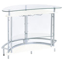 Amarillo Freestanding Glass Top Home Bar Wine Cabinet White