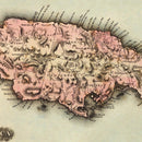 Vintage Map of Jamaica 1823