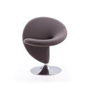 Modern Swivel Lounge Chair With Base - Gray by HouseOfZazla
