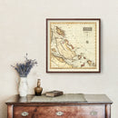 Vintage Map of Bahamas 1823