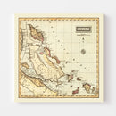 Vintage Map of Bahamas 1823