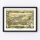 Vintage Map of Gettysburg, Pennsylvania 1888