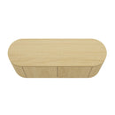 Olivia - Sideboard With 4 Adjustable Shelves With Handle Free Doors And Rounded Edges - Oak by HouseOfZazla